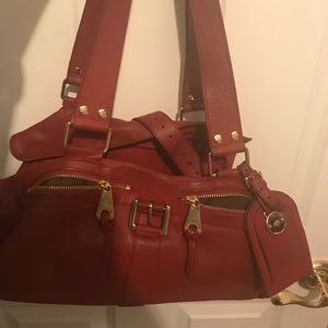 Mulberry Red leather bag. Good condition No marks